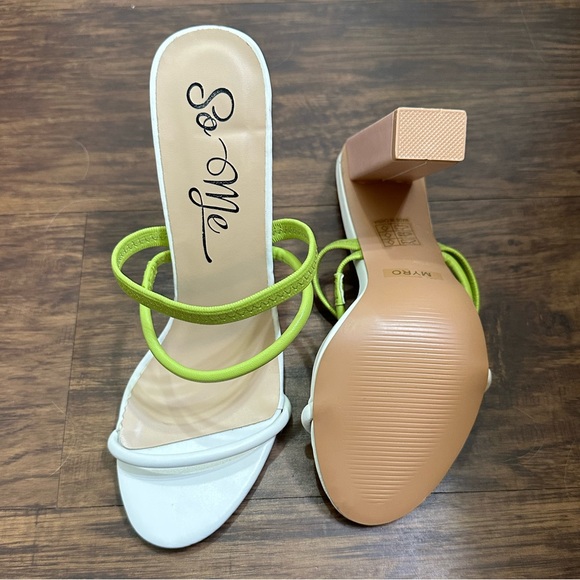 Multicolored White Block Heels size 8 perfect condition! - Picture 5 of 6